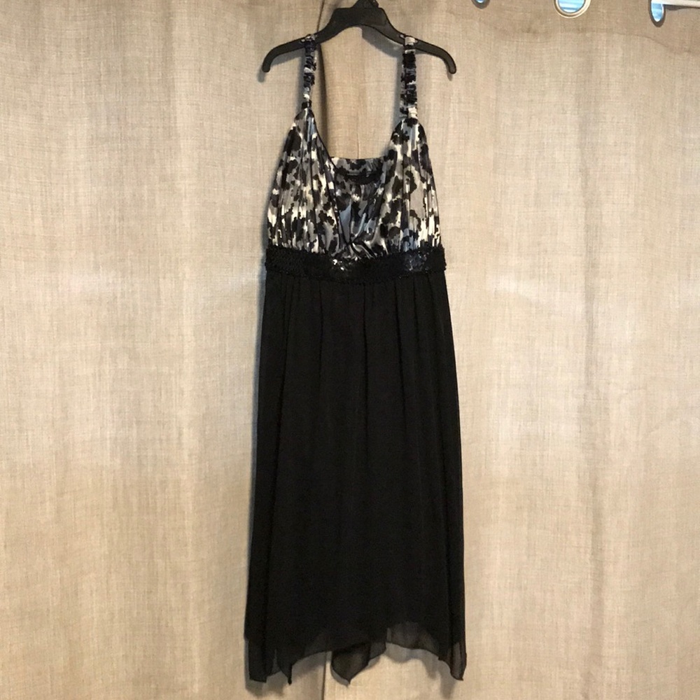 NWOT black and leopard dress size 16